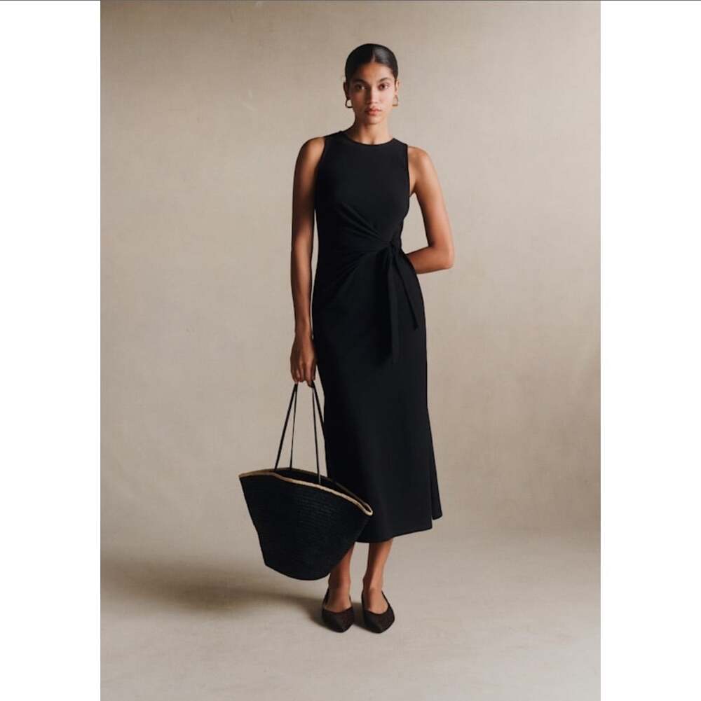Seźane Pippaé Dress Black Tie Waist Women's XS